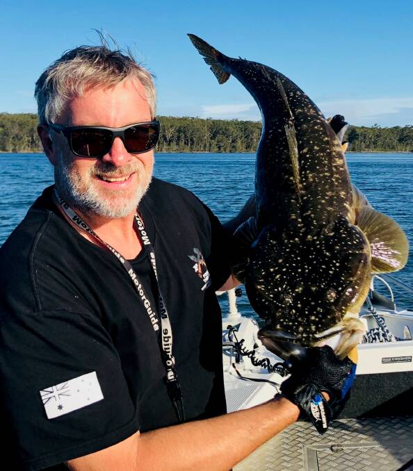 THE NSW DPI Trophy Flathead program is in full swing. Pictured is Jim Harnwell with a 95cm Flathead.