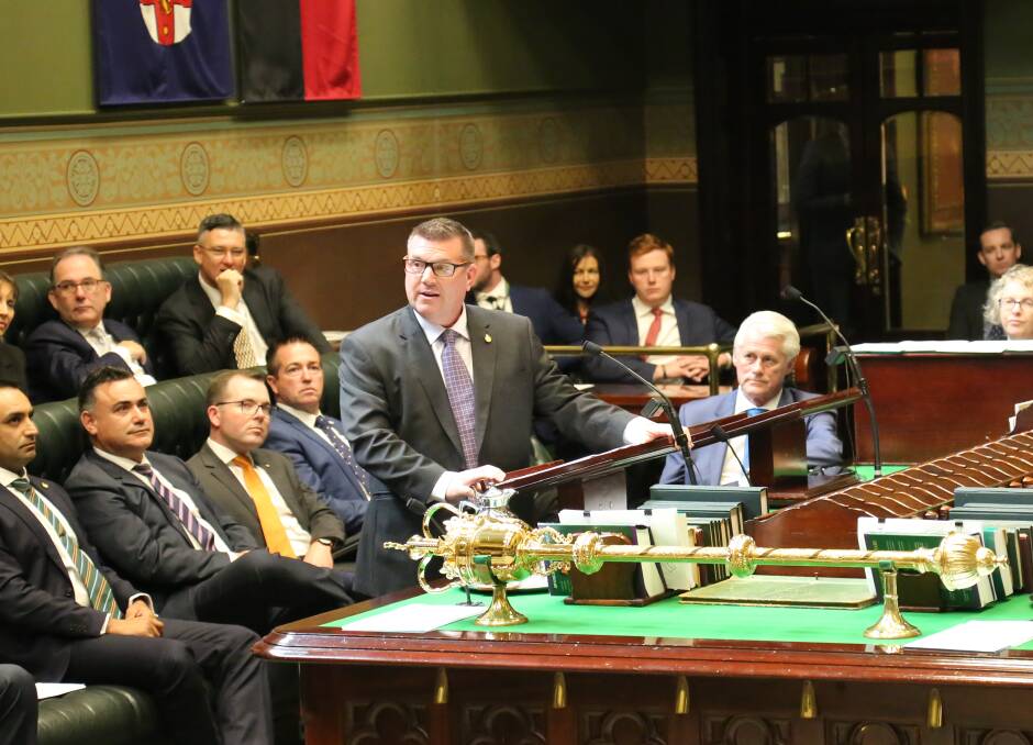 Dugald Saunders speaking in parliament.