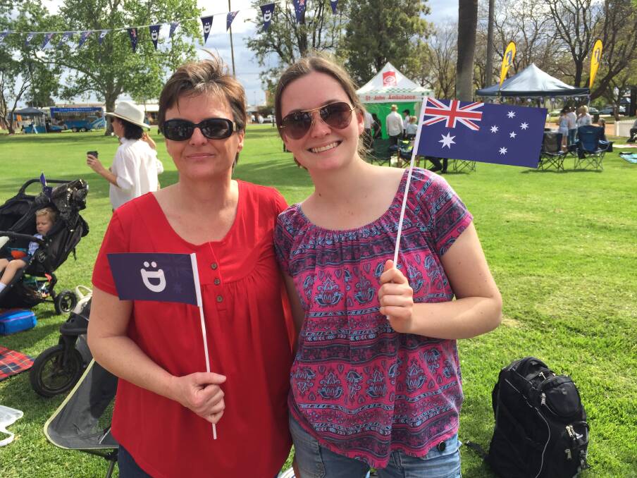 Royal fans: Brenda and Emma Florida arrived at Victoria Park at 9 am to get a good spot. Photo: Craig Thomson.