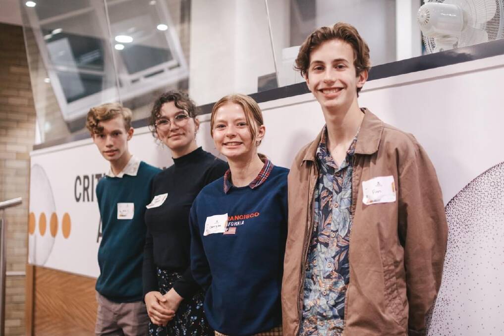 The Central West Leadership Academy's third-placed Philosothon students Noah Randell, Madelyn Legget, Carrigan Baker and Finn Randell at the 2023 Sydney Philosothon. Picture supplied