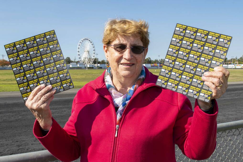 Dubbo Show Society secretary, Sue Hood, prepared the tickets for the Dubbo Show 2023 at Dubbo Showground. Picture by Belinda Soole