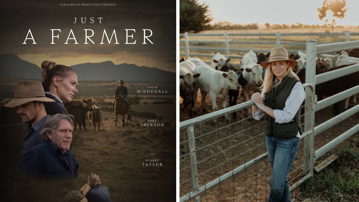The Just A Farmer movie poster (left) and film-maker Leila McDougall. Pictures supplied