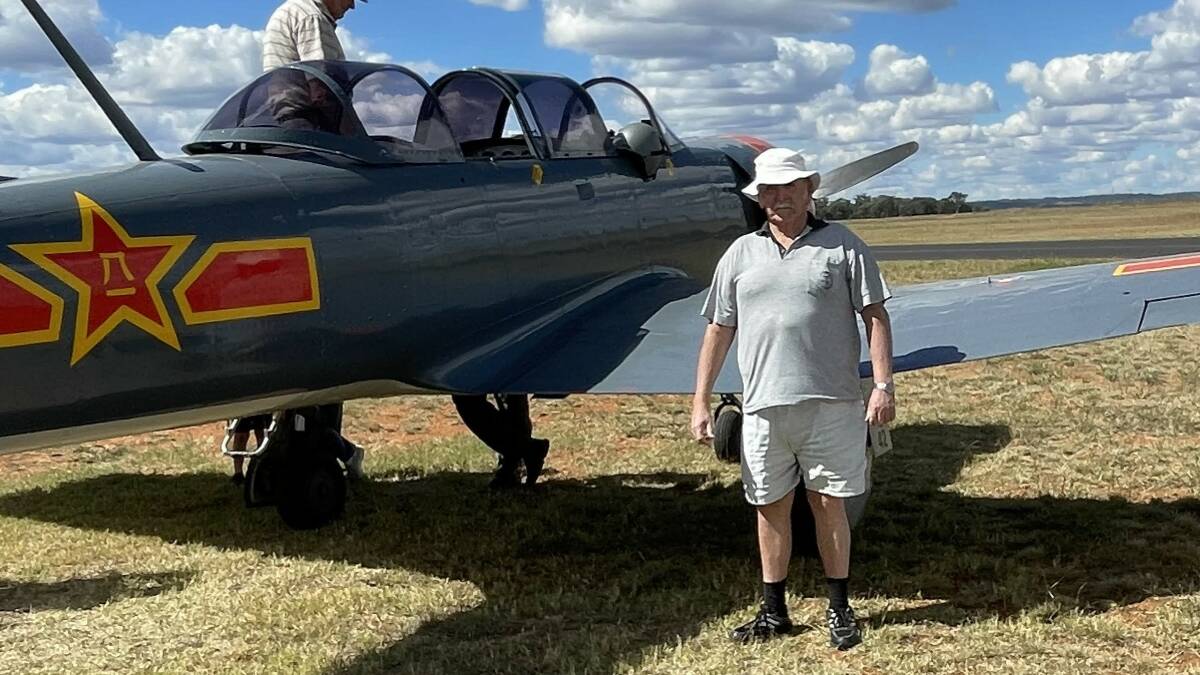 Keven Quinn stands in front of a small aircraft. Picture supplied