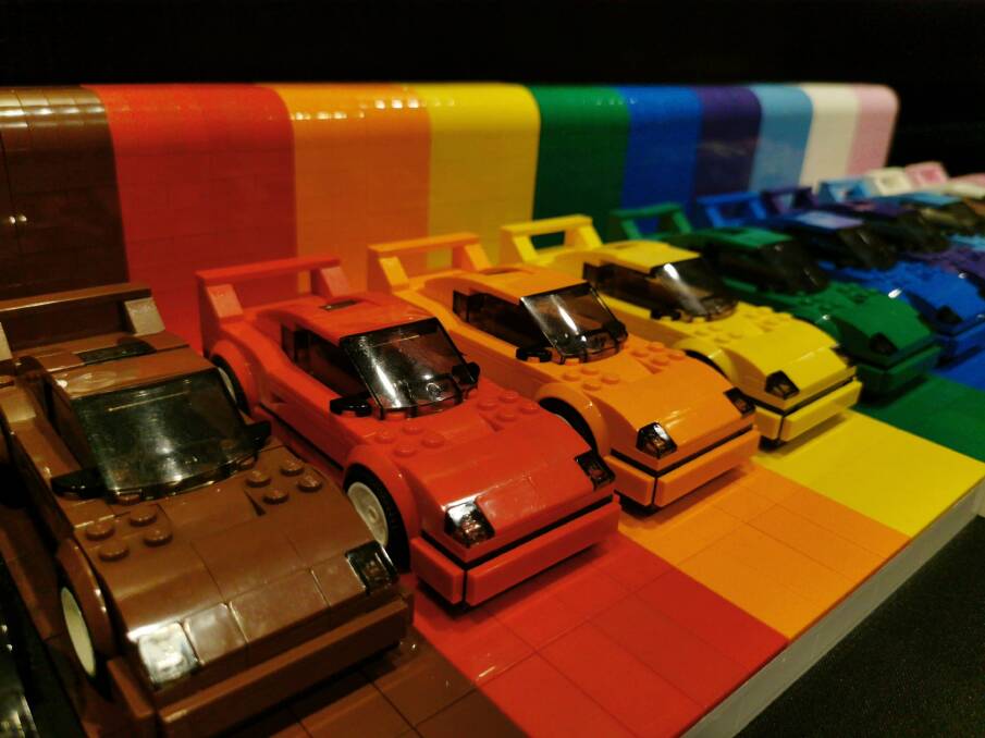 A custom set of 'rainbow cars' - something for the car enthusiasts as well as the Lego boffins. Picture supplied