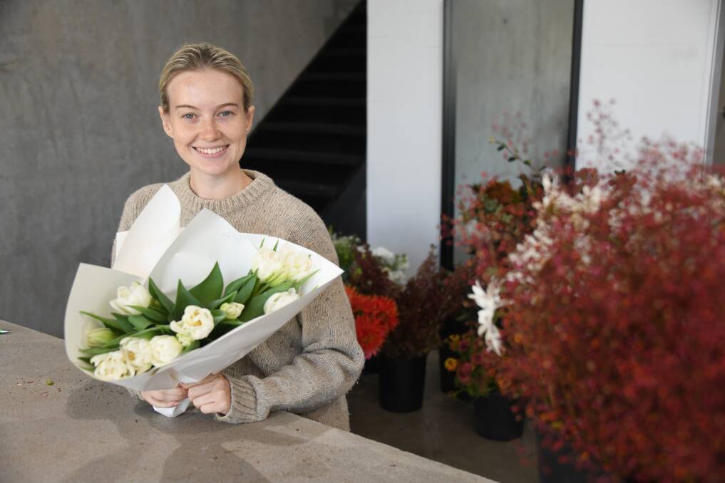 Abby Schofield, florist and owner of Once and Flor'al by Abby, has opened a new shop in Dubbo. Picture by Amy McIntyre