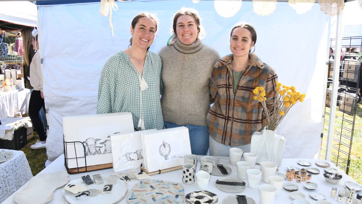 Florance, Miranda and Ivy McGufficke at a previous Lazy River Estate Markets and Wedding Open Day. Picture by Amy McIntyre