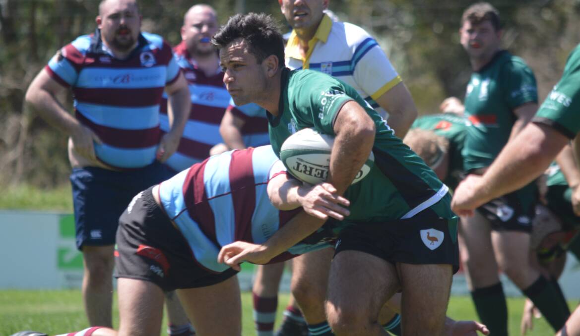 TIP TURKEYS: Jamil Khalfan will line-up at 10 for Emus this weekend, ahead of former Melbourne Rebels playmaker Angus Roberts' much-anticipated debut. Photo: MATT FINDLAY