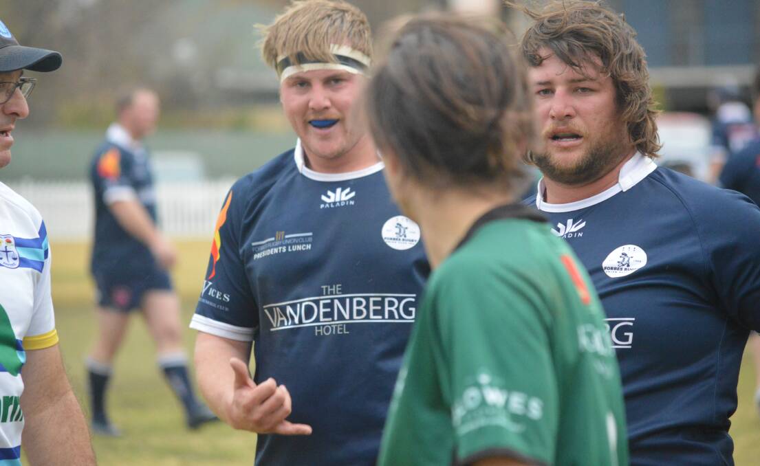 NOT CAMERA SHY: Forbes prop Charlie French spots the camera at Grinsted Oval on Saturday afternoon. Photo: MATT FINDLAY