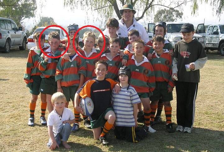 COMING FULL CIRCLE: Will Mortimer and Tom Nell (circled) in a team shot many years ago, during their time in Orange City's junior ranks. Photo: JAMES GRANT