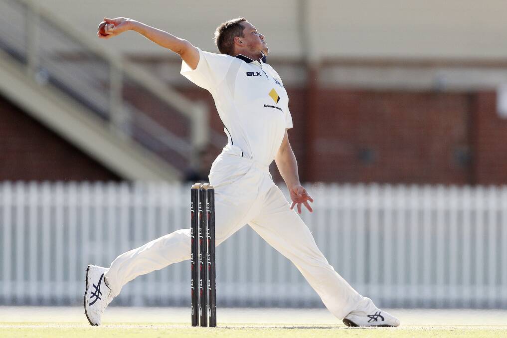 THIS IS IT: Yeoval product and former Western Zone Chris Tremain sends one down against NSW. His Victorian side plays Tasmania for a place in the Sheffield Shield final this week. Photo: AAP/DANIEL POCKETT
