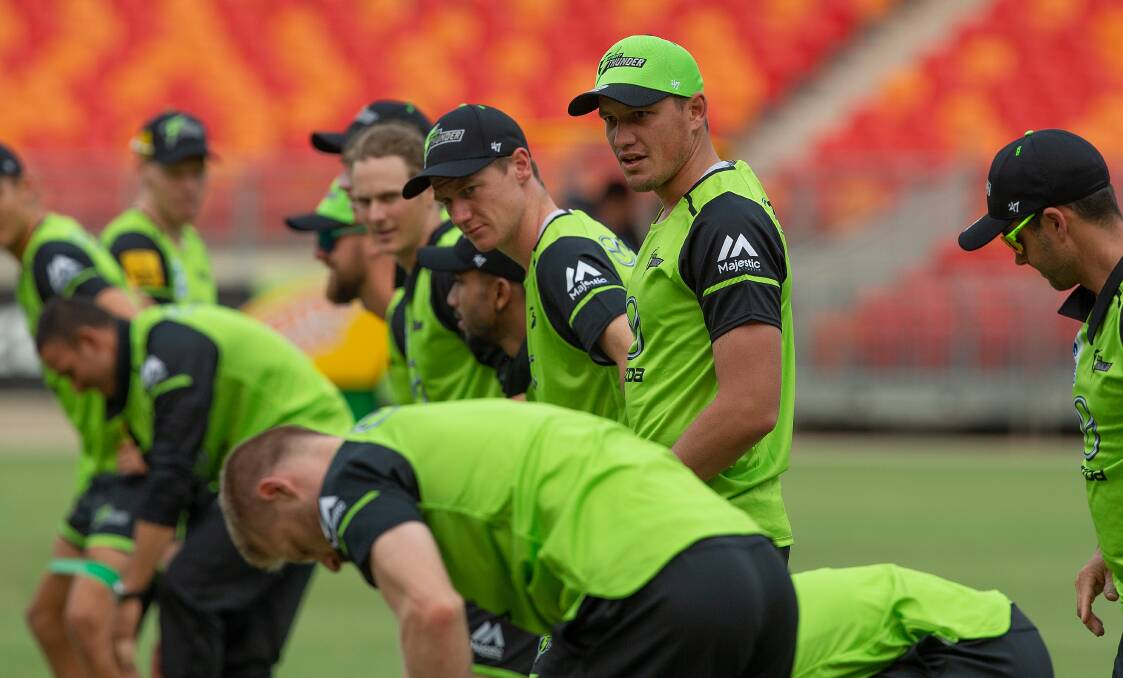 IN LINE: Chris Tremain, pictured at Thunder training, is expected to line up in the electric greens' round one side against Brisbane. Photo: SYDNEY THUNDER