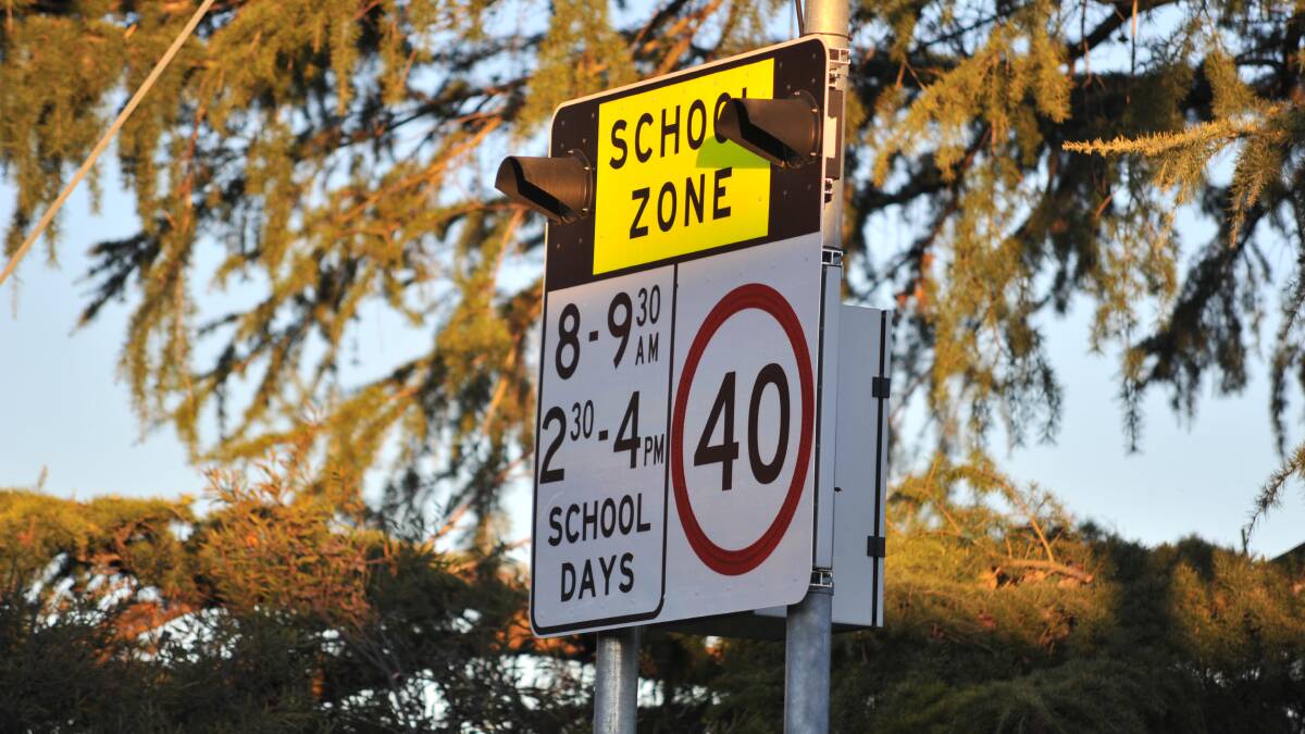 SLOW DOWN: School holidays have ended, with school zones returning to normal this week. Photo: FILE