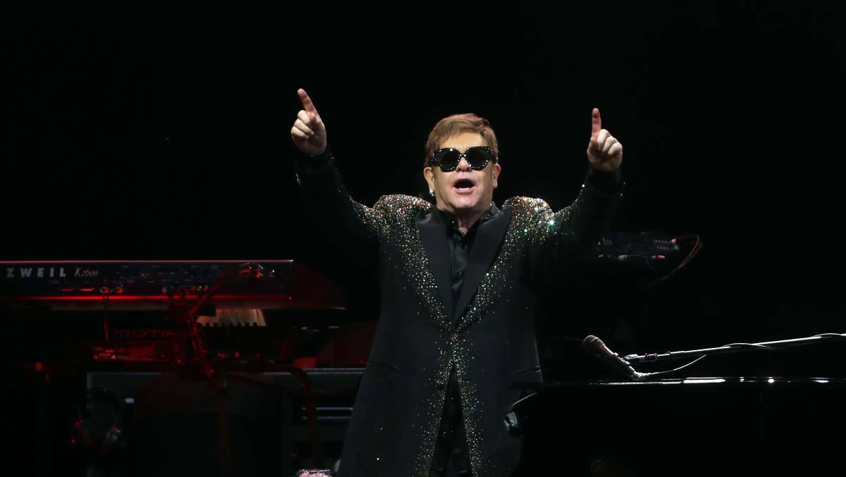 FAN FAVOURITE: Sir Elton John in Wollongong during his last Australian tour in 2017.
