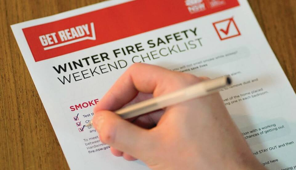 BE PREPARED: Fire and Rescue NSW is urging all homes to prepare for winter by completing a Winter Fire Safety Checklist. Photo: SUPPLIED