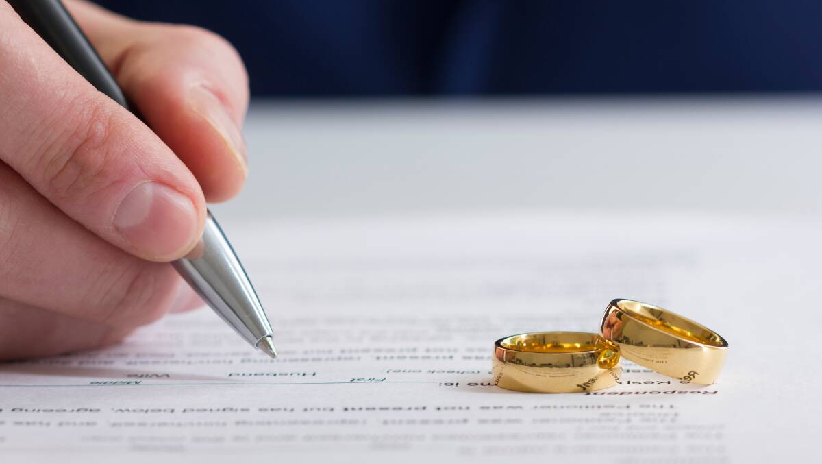 Legal Help: Attempting to work amicably through the divorce process should always be the goal - a civil separation of lives is in the best interests of all parties. Photo: Shutterstock