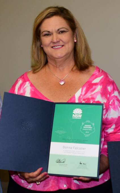 Recognised for her work: Donna Falconer was recognised as a Hidden Treasure - an inspiring woman - by the NSW government in 2019. Photo: AMY McINTYRE