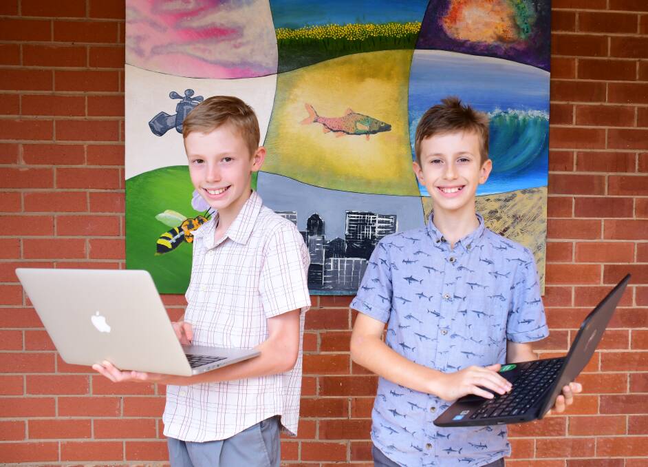  SPACE CAMP: Noah Randell and Finn Randell selected for the chance to visit NASA. Photo: BELINDA SOOLE. 