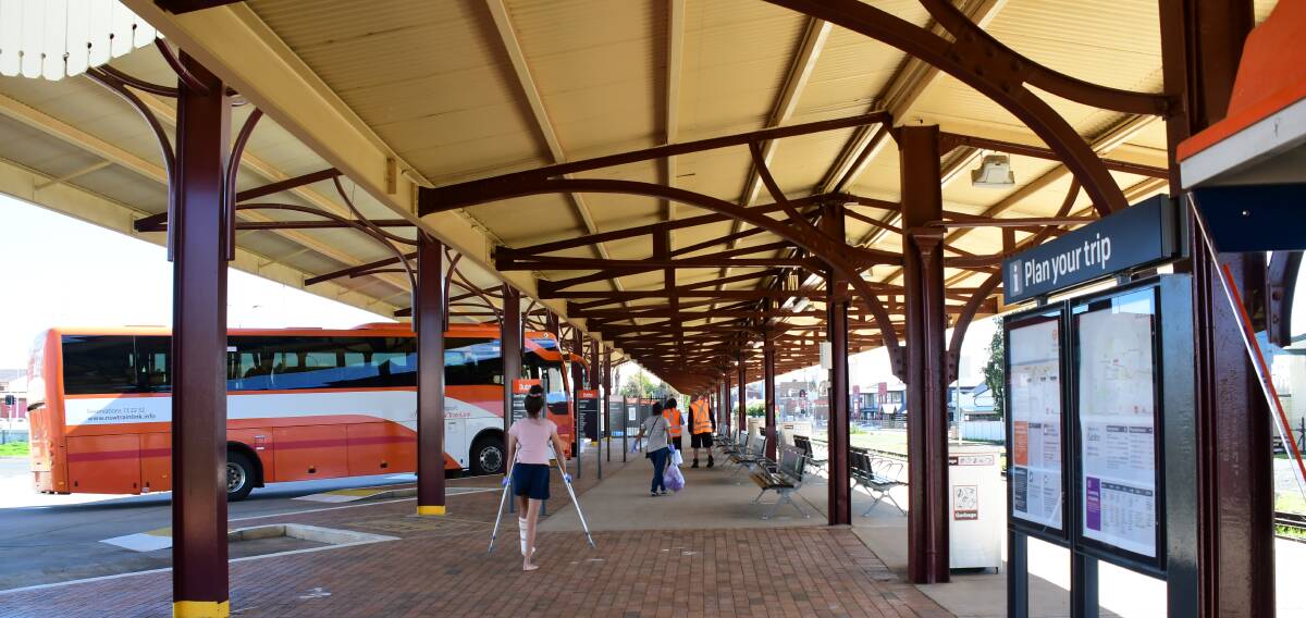 Quiet: Dubbo Railway Station, far less bustling with the XPT cancelled this week and the statewide lockdown. Photo: BELINDA SOOLE