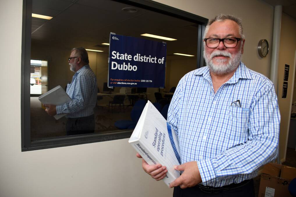 EARLY VOTING CENTRE: Paul Schenk is ready to open Dubbo's early voting centre on Monday. Photo: BELINDA SOOLE