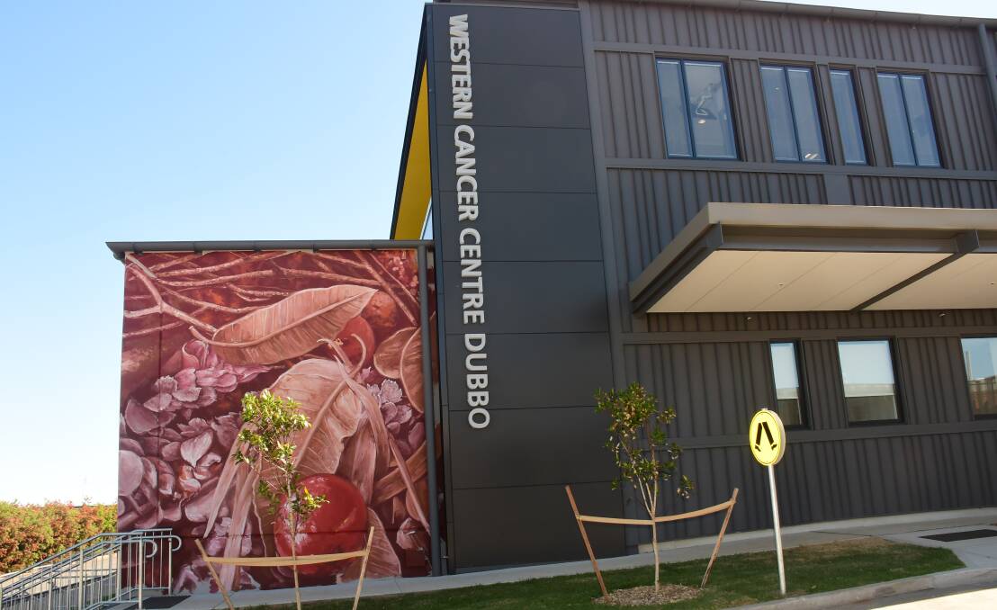 SPECTACULAR DISPLAY: The Western Cancer Centre mural by artist Fintan Magee depicts traditional bush foods. Picture: BELINDA SOOLE