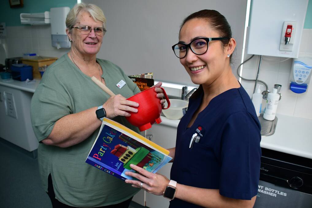 FUNDRAISER: Kaye Simpson and Mayrah Jarry are organising a bake sale at Dubbo Hospital in aid of NSW bushfire victims and firefighters. Photo: BELINDA SOOLE