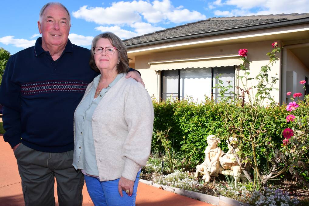 FRUSTRATED: Tom and Cheryl Breen are "frustrated" at not being able to get an appointment to have the COVID jab at Dubbo. Photo: BELINDA SOOLE.