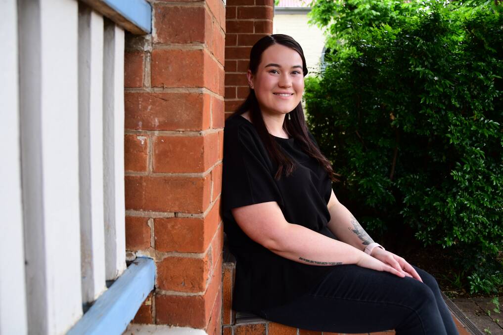 KICKING GOALS: Hope Morrissey is juggling life as a single mum, working full time and earning her diploma in community services. Picture: BELINDA SOOLE