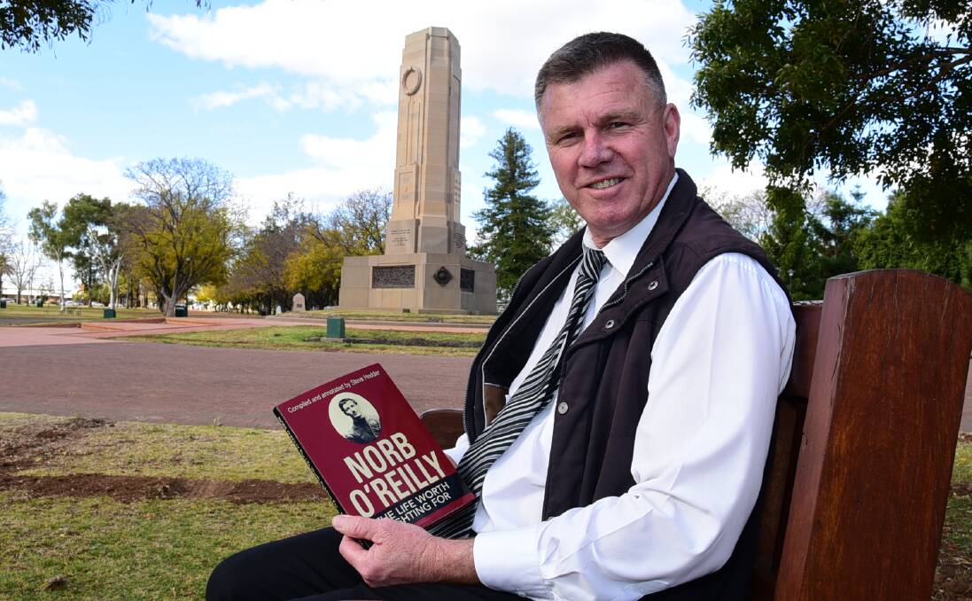GOOD READ: Steve Hodder with his new book titled 'The Life Worth Fighting For'. Photo: BELINDA SOOLE