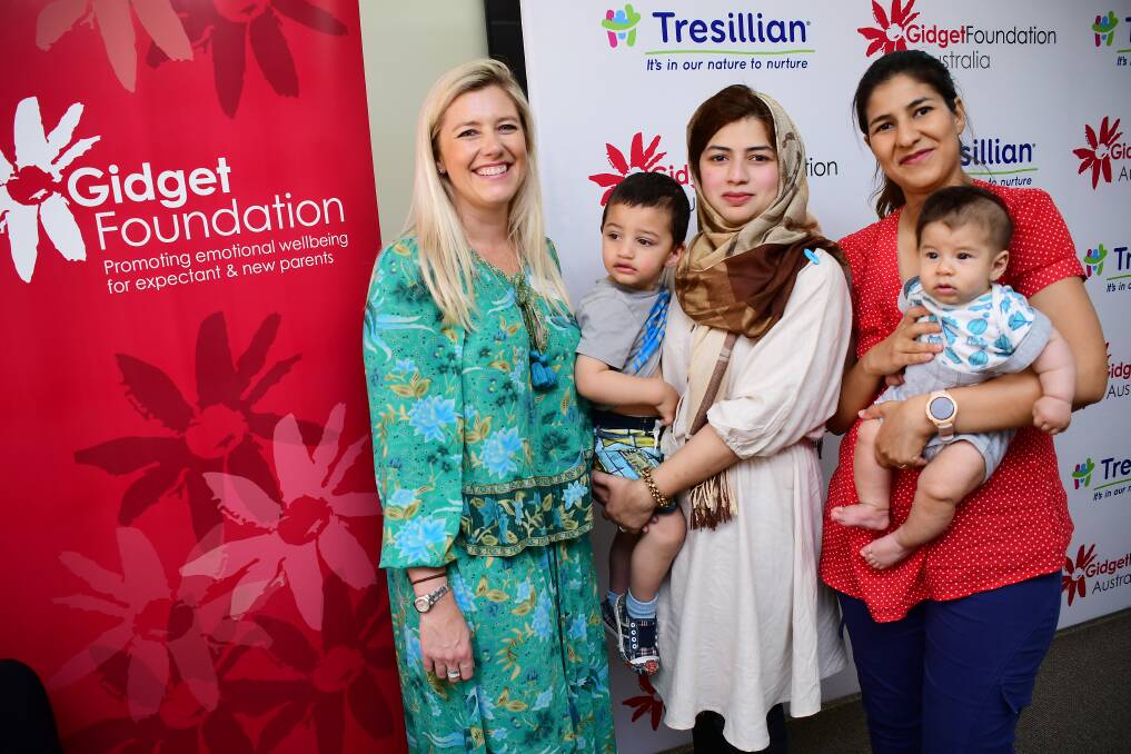 HELPING HAND: Gidget Foundation Australia CEO Arabella Gibson opening the new facility with Tehmina and Alam Sulaman and Mitra and Matin Pooraknia. Photo: BELINDA SOOLE