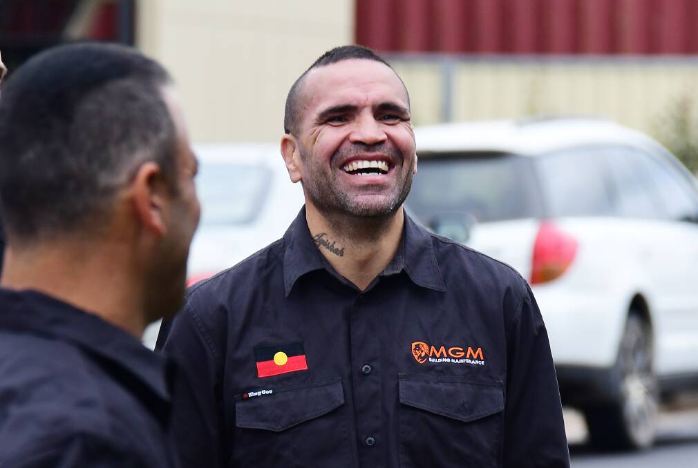 THE MAN: Anthony Mundine was in Dubbo to talk about his company's new indigenous artwork projects. PHOTO: BELINDA SOOLE.