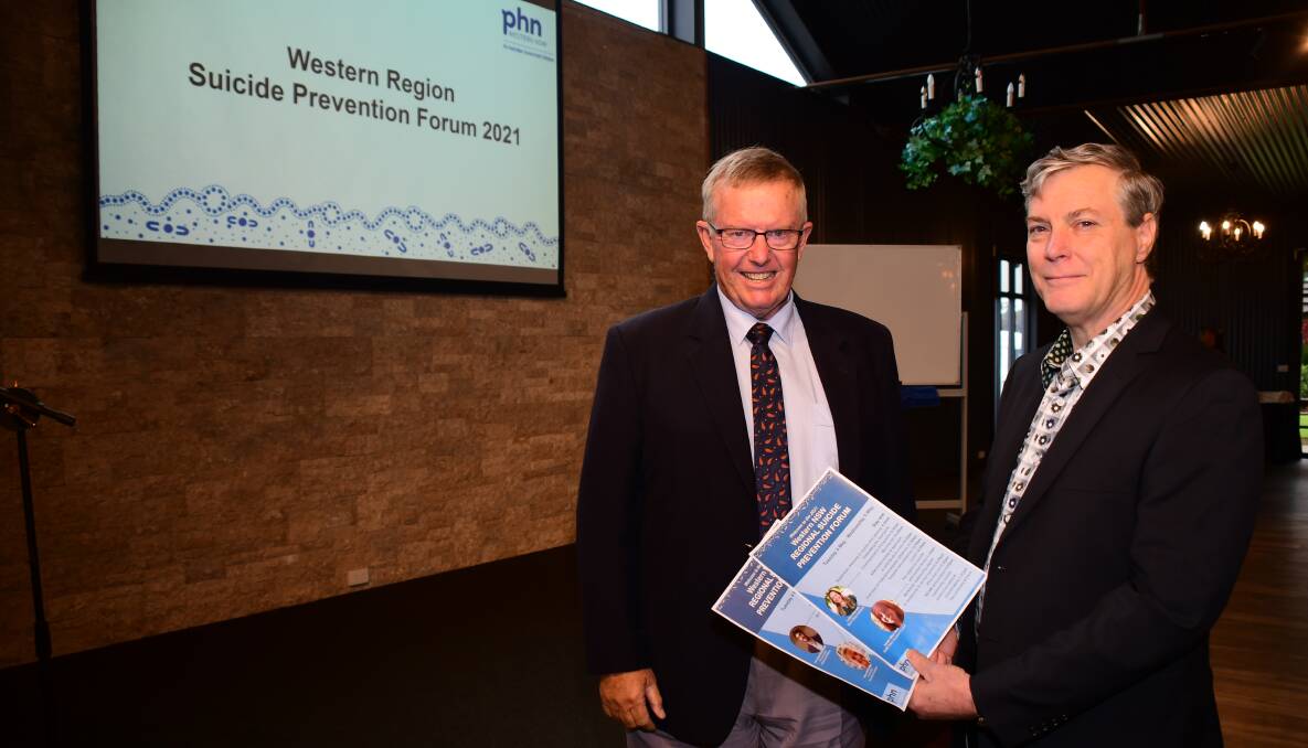 FORUM: Minister for Regional Health Mark Coulton with WNSW PHN acting CEO, Robert Strickland at the forum. Photo: BELINDA SOOLE