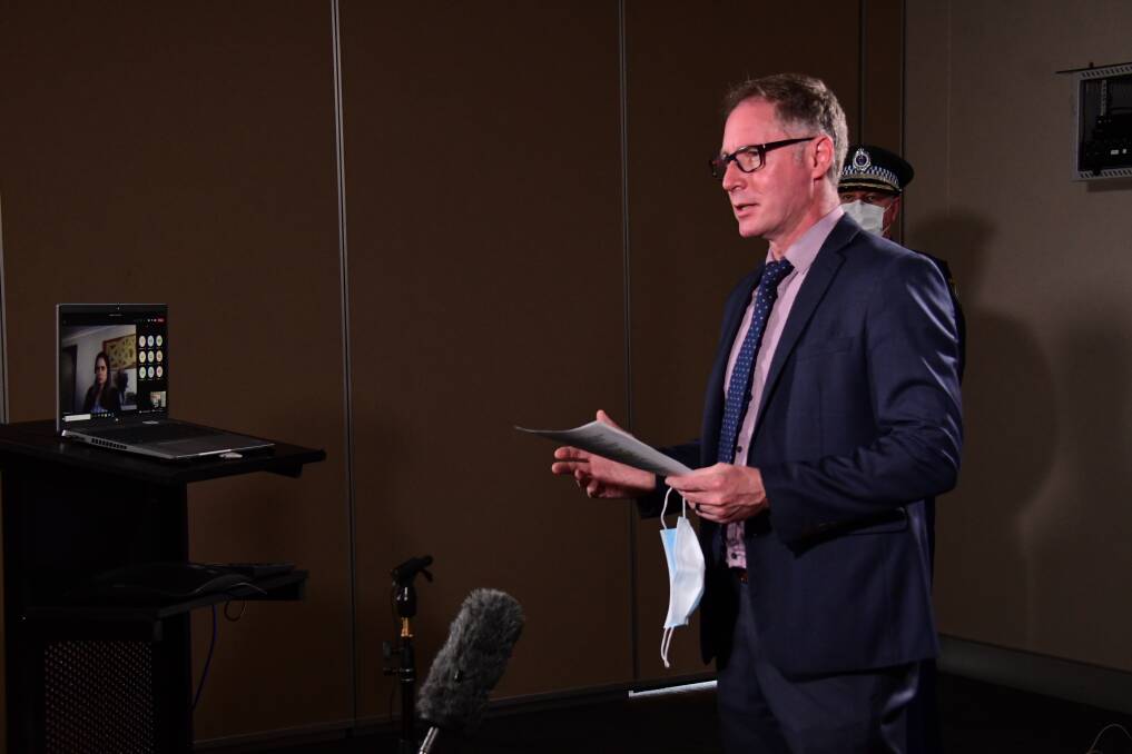 COVID CASES: The Western NSW LHD Chief Executive Scott McLachlan updates media on Tuesday. Photo: BELINDA SOOLE