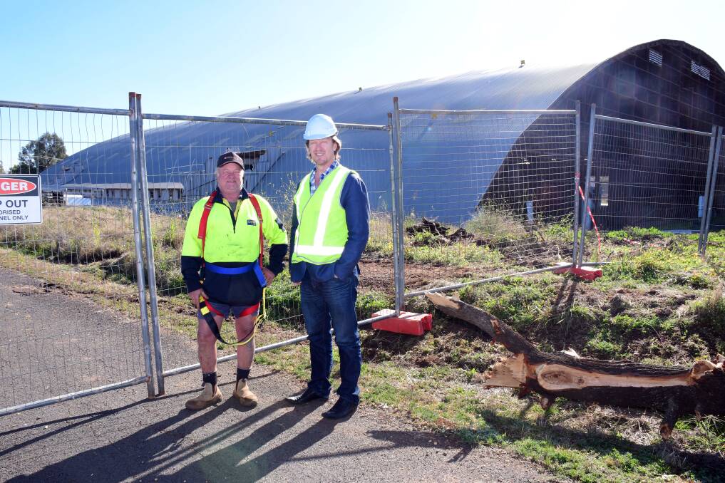 ECONOMIC GROWTH: Mark Spittles with owner Mark Stanford, who said stage one will create more than 200 jobs. Photo: BELINDA SOOLE