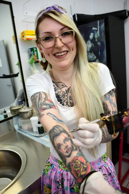 PERMANENT ART: For four-and-a-half years Mollie Cafe has been sharing her art with people through her tattoos. Photo: BELINDA SOOLE