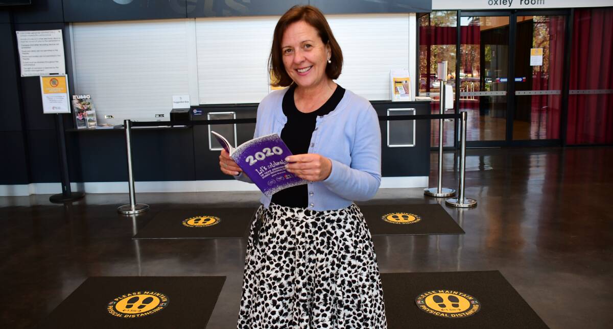 What a year: Dubbo Regional Theatre manager Linda Christof in the box office, which is set to reopen on July 1, after the coronavirus pandemic forced the complex's closure in March. Photo: BELINDA SOOLE