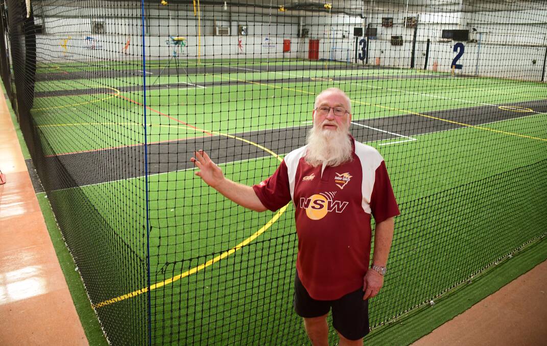 NO MORE: Greg King and the indoor cricket nets which will now stay closed for the foreseeable future. Photo: BELINDA SOOLE