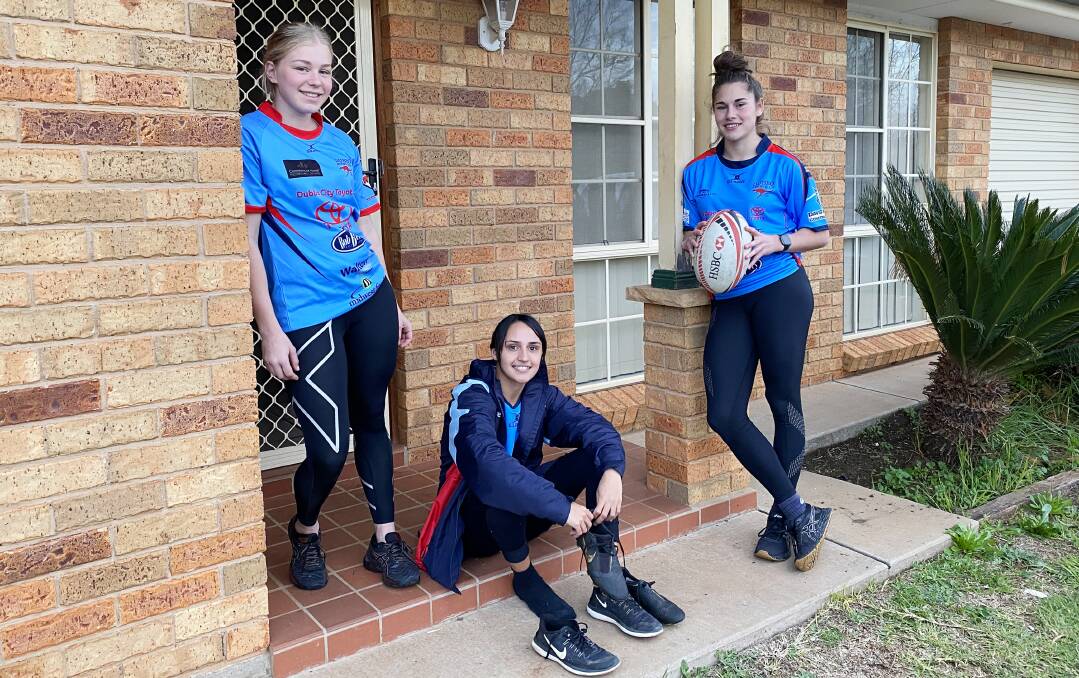 ONES TO WATCH: Alahna Ryan (left), Janalee Conroy, and LillyAnn Mason-Spice are key to the Dubbo Roos' hopes this season. Photo: BELINDA SOOLE