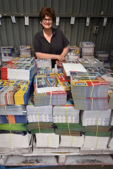 WINDING DOWN: Elaine Stanley is thanking her "deliverers and clients" as she prepares to close the doors of  E. Stanley Pamphlets Distributor which currently does "all the pamphlet distribution for Dubbo". Photo: BELINDA SOOLE