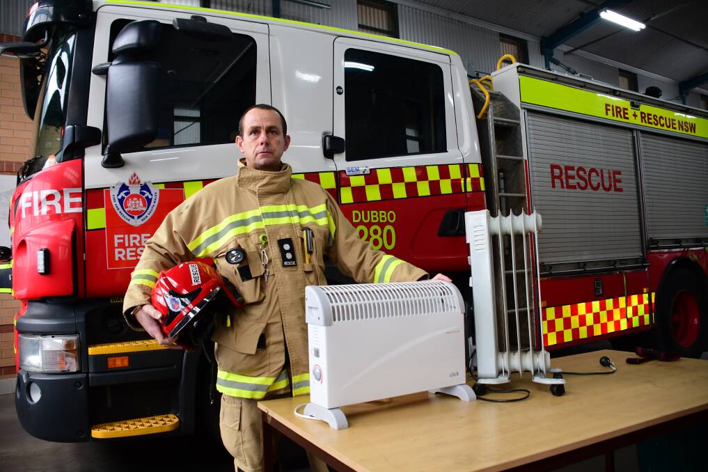 BE AWARE: Dubbo Fire and Rescue station officer Mick Medlin warns residents of house fire risks. Photo: BELINDA SOOLE. 