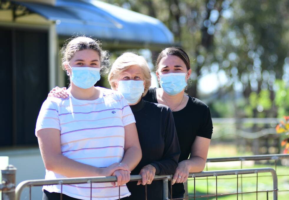 COVID TRANSMISSION: (From left) 13-year-old Kaliah West, her Great-Grandmother Lyn George and mother Alissa West have all recovered from COVID. Photo: BELINDA SOOLE