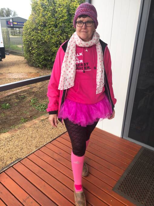Trish Taylor is currently taking part in the National Breast Cancer Foundation, by taking part in its August Step Up to Breast Cancer challenge. Photo: Supplied. 