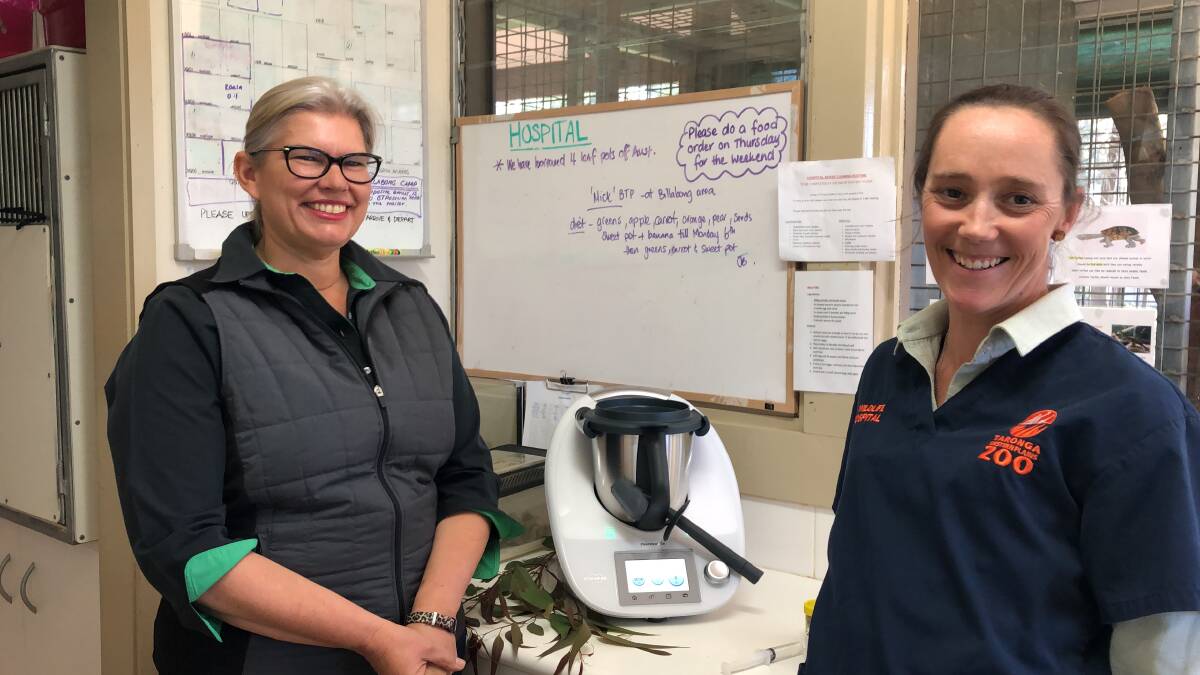 Support: Belinda Nugent donated a Thermomix help the sick and injured animals. She is pictured here with Wildlife Hospital vet nurse Jo Milgate. Photo: Supplied.