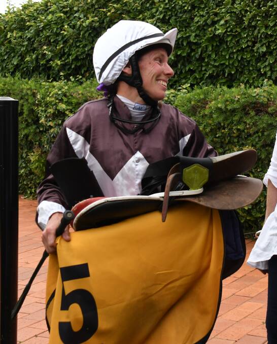 Back: Kath Bell-Pitomac after racing at Narromine in 2018. Photo: BELINDA SOOLE