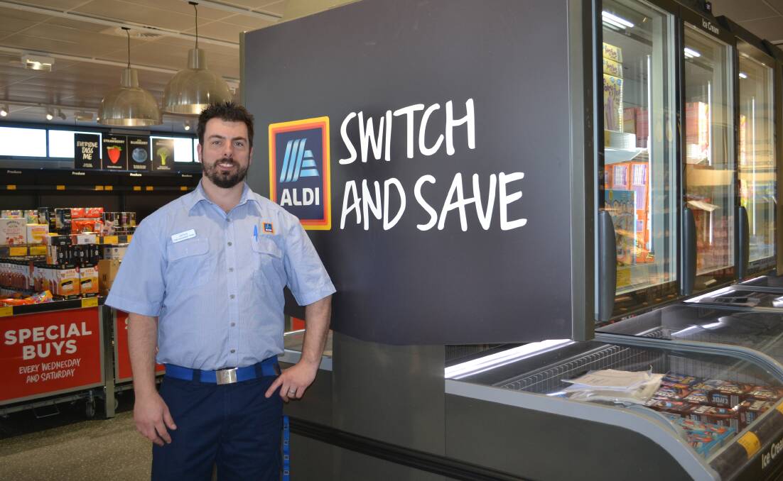 Big changes: Dubo ALDI trainee store manager James Winter was excited for the reopening of the "fresh new look" to the store. Photo: Taylor Jurd. 