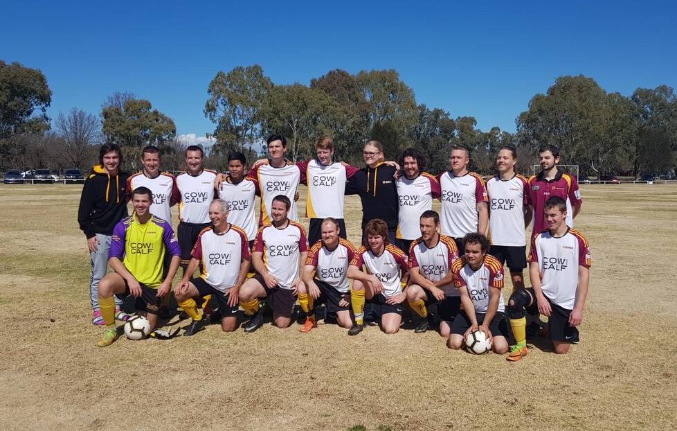 The Wellington Warriors men's team took on Macquarie in the third grade grand final and despite their valiant effort, went down 1-0 in an extra time thriller. Photo: Supplied.