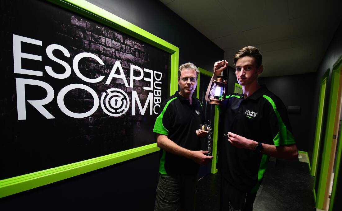 Peter and Jacob Brunner are hoping to challenge locals and tourists alike in their escape room. Photo: BELINDA SOOLE 