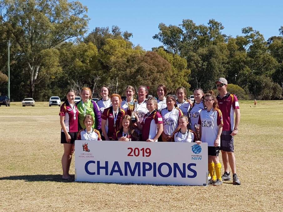 Victory: The Wellington Women Warriors defeated South Dubbo Wanderers in the Dubbo District Football Association second grade grand final on Sunday. Photo: Supplied. 