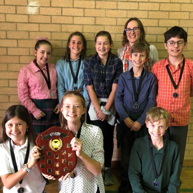 The Academy's Year 6 and 7 students brought home 14 strong placings. Photo: Supplied. 