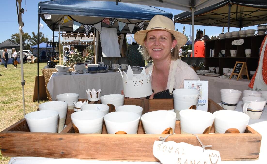 Gemma Pettiford selling her royal range at the Lazy River Chistmas pop-up markets in 2018. Photo: Amy McIntyre