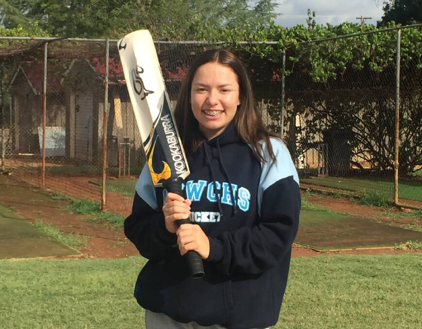 Superstar: Amali McNeill, 15, has been selected to be a part of the Girls Junior Invitational Cricket development tour of the United Kingdom in July. Photo: Taylor Jurd.